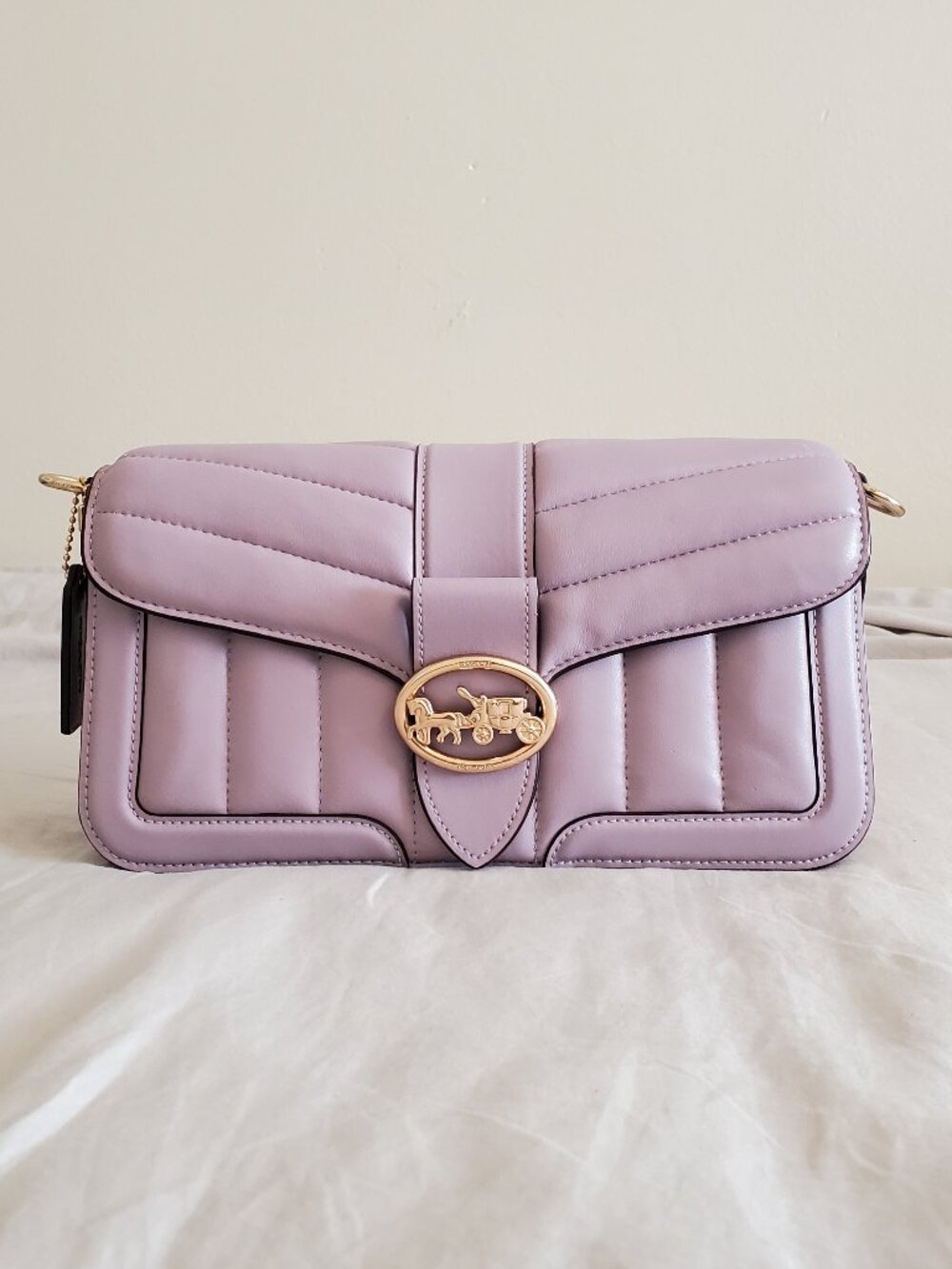 Coach Georgie Quilted Crossbody Bag - Picture 1 of 16